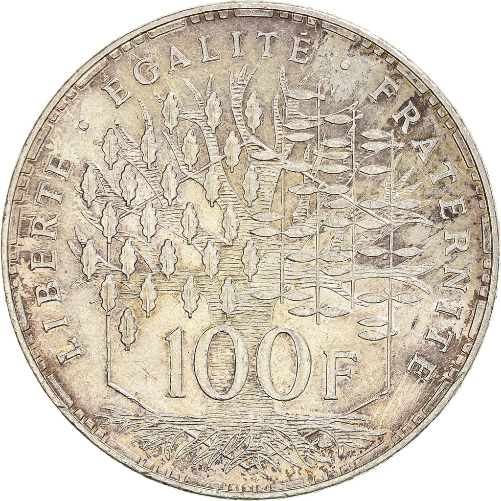 Moneta, Francia, Panthéon, 100 Francs, 1984, Paris, BB, Argento, KM:951.1