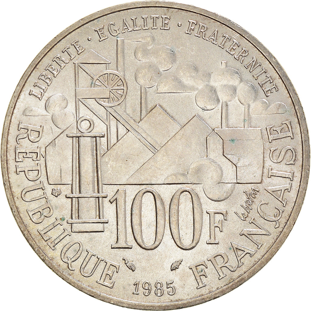 Coin, France, Germinal, 100 Francs, 1985, Paris, MS(60-62), Silver, KM:957
