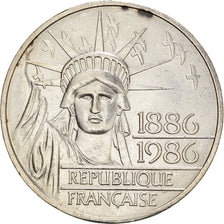 Munten, Frankrijk, Statue de la Liberté, 100 Francs, 1986, ZF, Zilver, KM:960