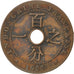 FRENCH INDO-CHINA, Cent, 1922, Poissy, KM #12.3, VF(20-25), Bronze, 26,...