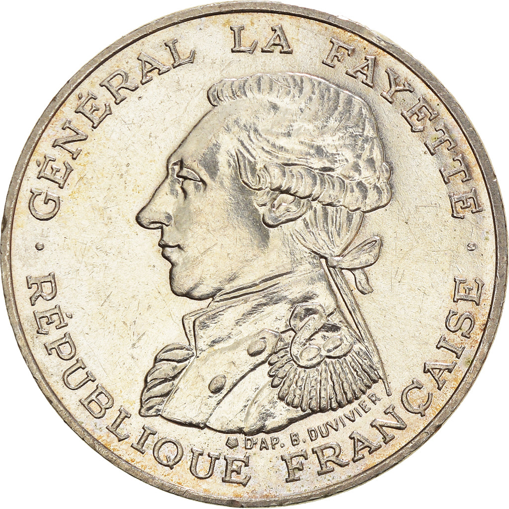 Moneta, Francia, Lafayette, 100 Francs, 1987, BB, Argento, KM:962, Gadoury:902