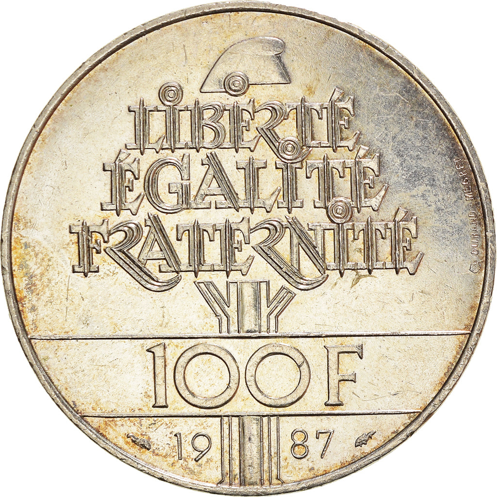 Moneta, Francia, Lafayette, 100 Francs, 1987, BB, Argento, KM:962, Gadoury:902