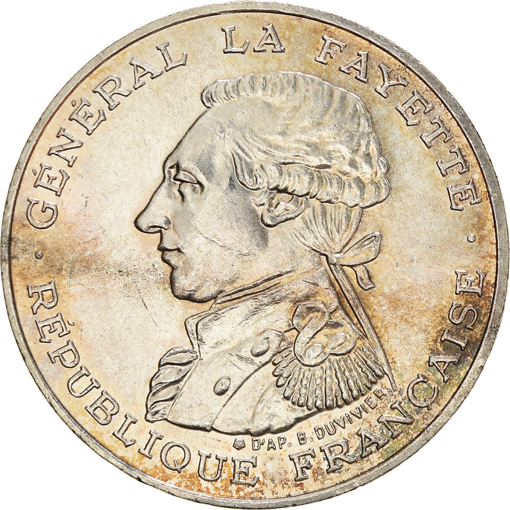 Coin, France, Lafayette, 100 Francs, 1987, AU(50-53), Silver, KM:962