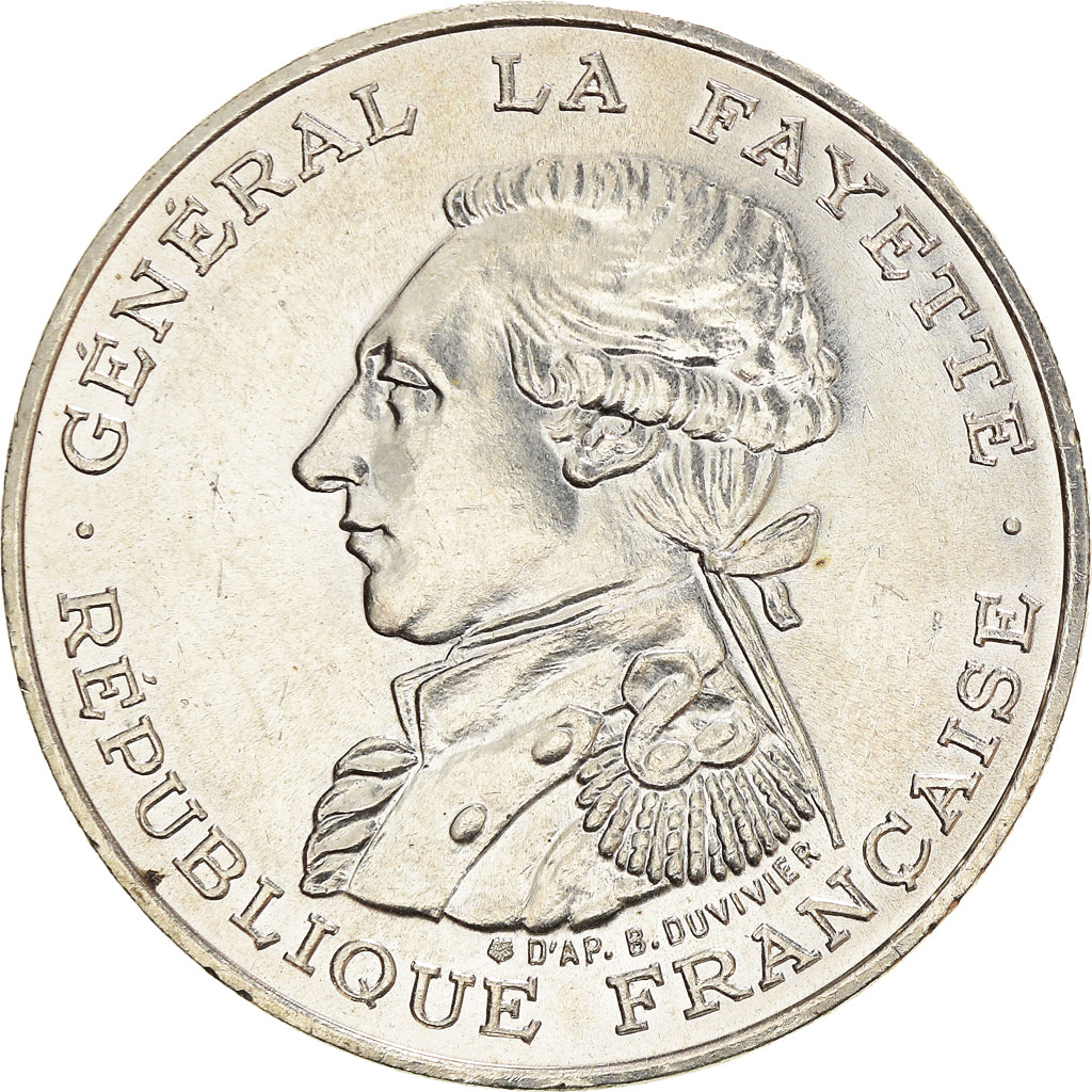 Coin, France, Lafayette, 100 Francs, 1987, AU(55-58), Silver, KM:962