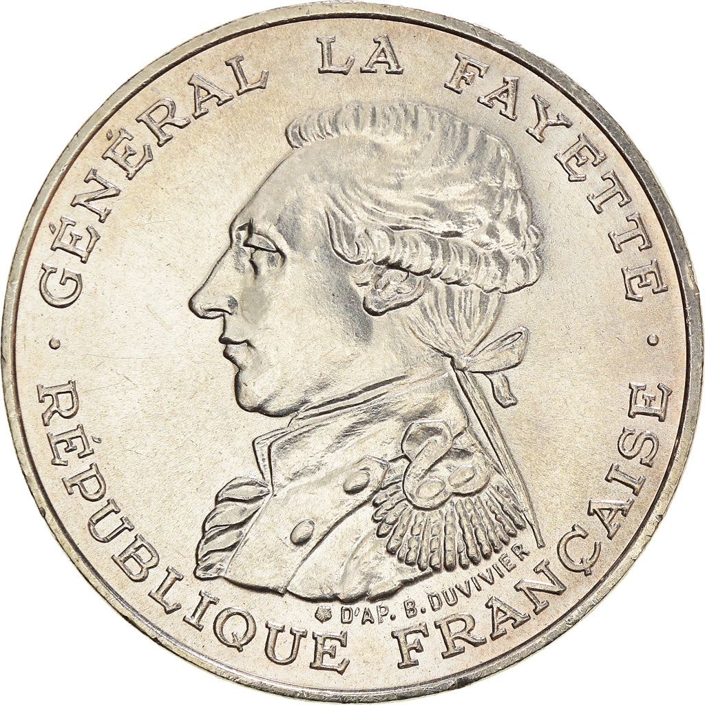 Moneta, Francia, Lafayette, 100 Francs, 1987, SPL-, Argento, KM:962, Gadoury:902