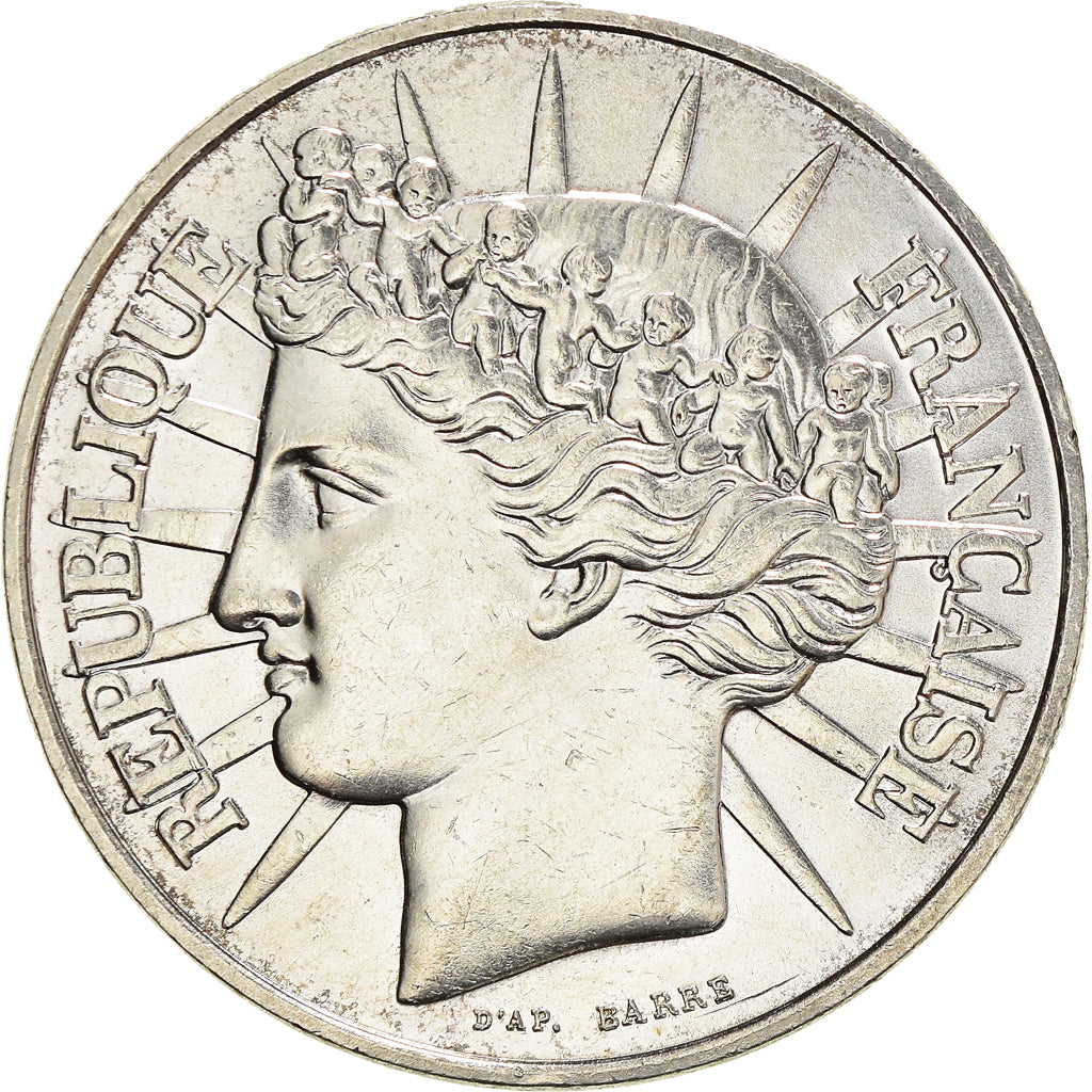 Moneta, Francia, Fraternité, 100 Francs, 1988, BB+, Argento, KM:966