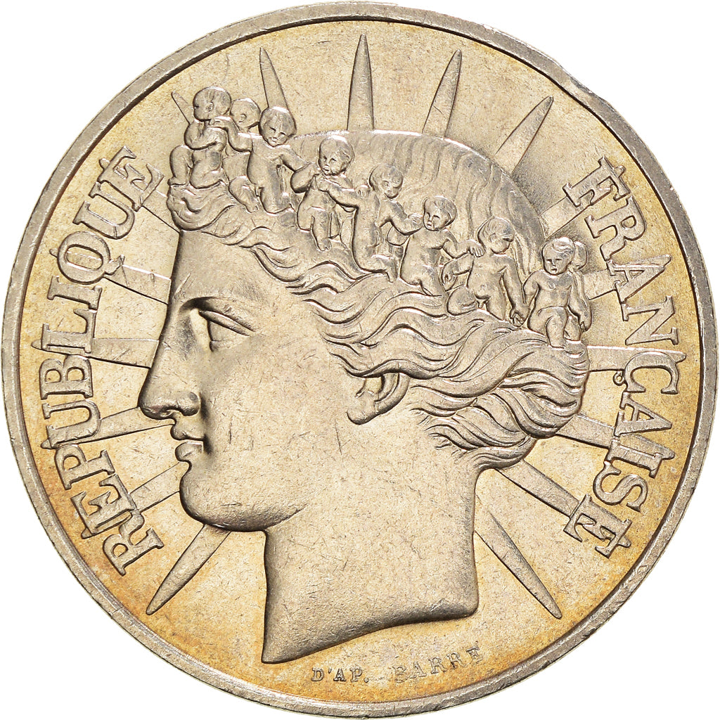 Moneta, Francia, Fraternité, 100 Francs, 1988, BB+, Argento, KM:966