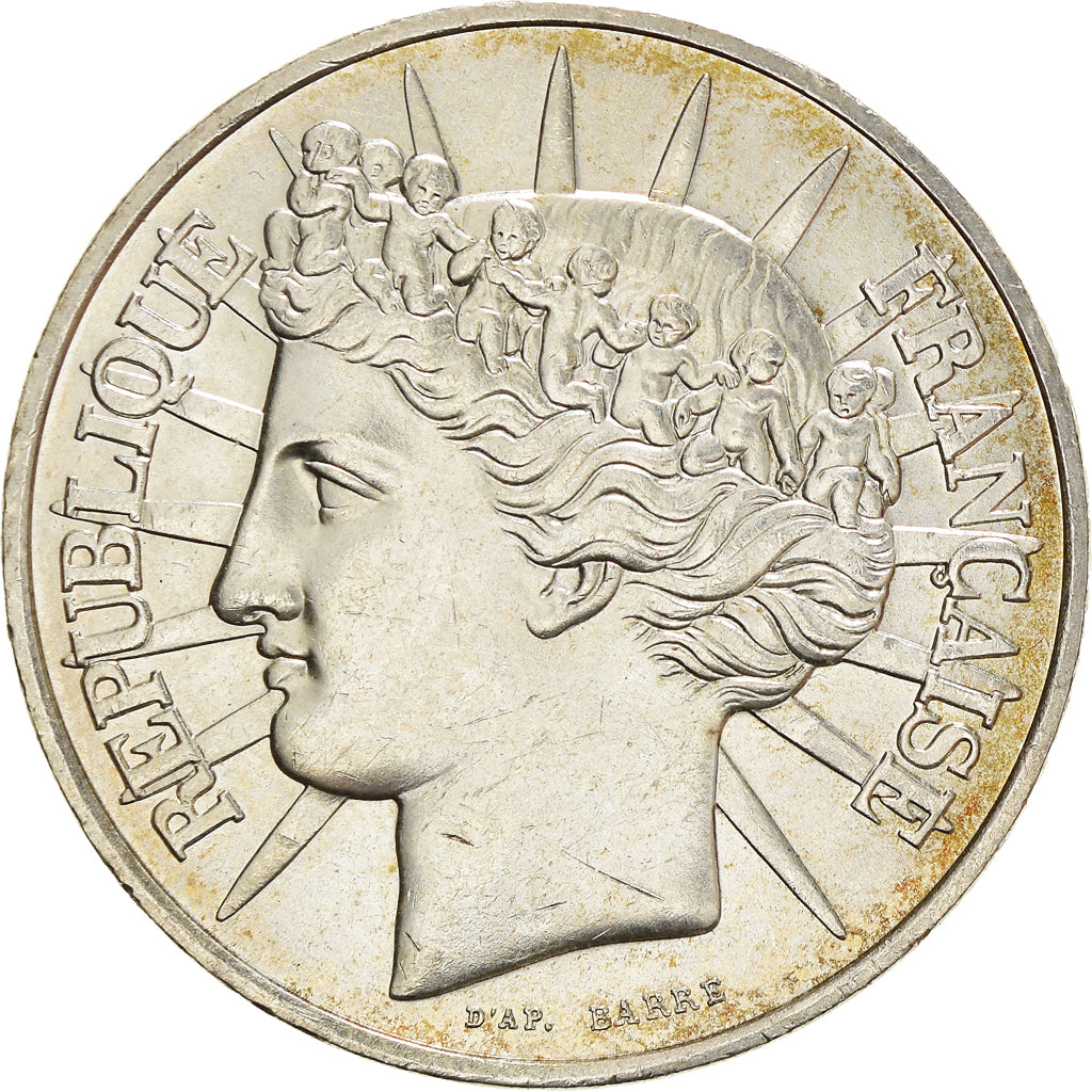 Münze, Frankreich, Fraternité, 100 Francs, 1988, VZ, Silber, KM:966