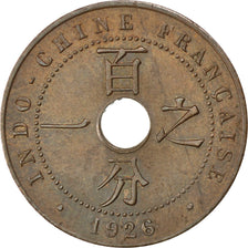 Moneda, Indochina francesa, Cent, 1926, Paris, MBC+, Bronce, KM:12.1