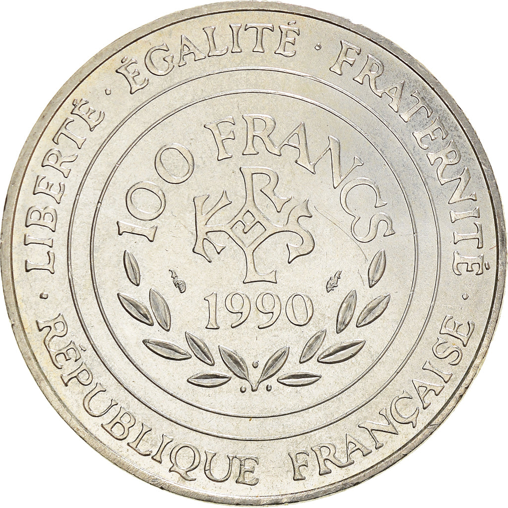 Monnaie, France, Charlemagne, 100 Francs, 1990, Paris, SUP+, Argent