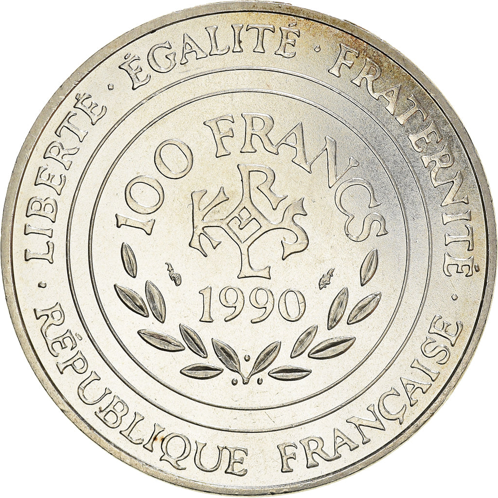 Monnaie, France, Charlemagne, 100 Francs, 1990, Paris, SUP+, Argent