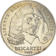 Coin, France, Descartes, 100 Francs, 1991, AU(50-53), Silver, KM:996