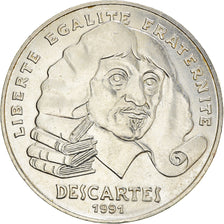 Coin, France, Descartes, 100 Francs, 1991, AU(50-53), Silver, KM:996