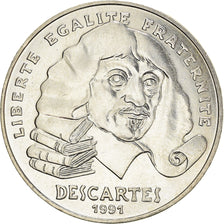 Monnaie, France, Descartes, 100 Francs, 1991, SUP+, Argent, Gadoury:906, KM:996
