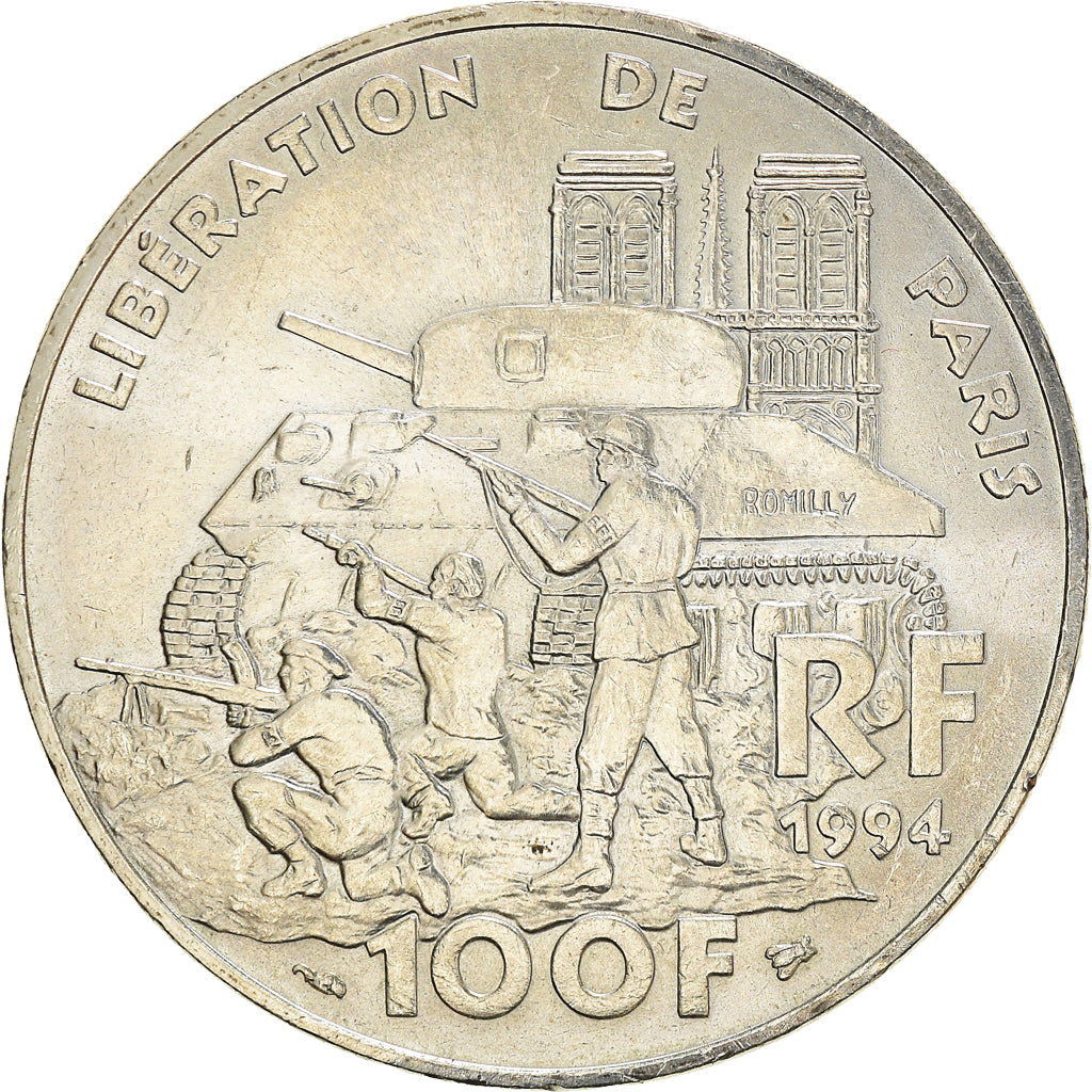 Monnaie, France, Libération de Paris, 100 Francs, 1994, SUP, Argent