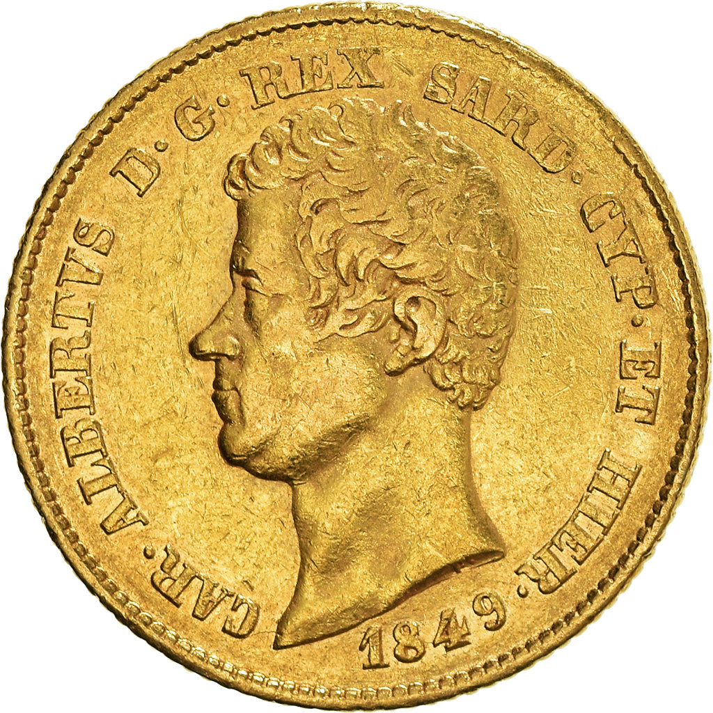 Monnaie, États italiens, SARDINIA, Carlo Alberto, 20 Lire, 1849, Genoa, TTB