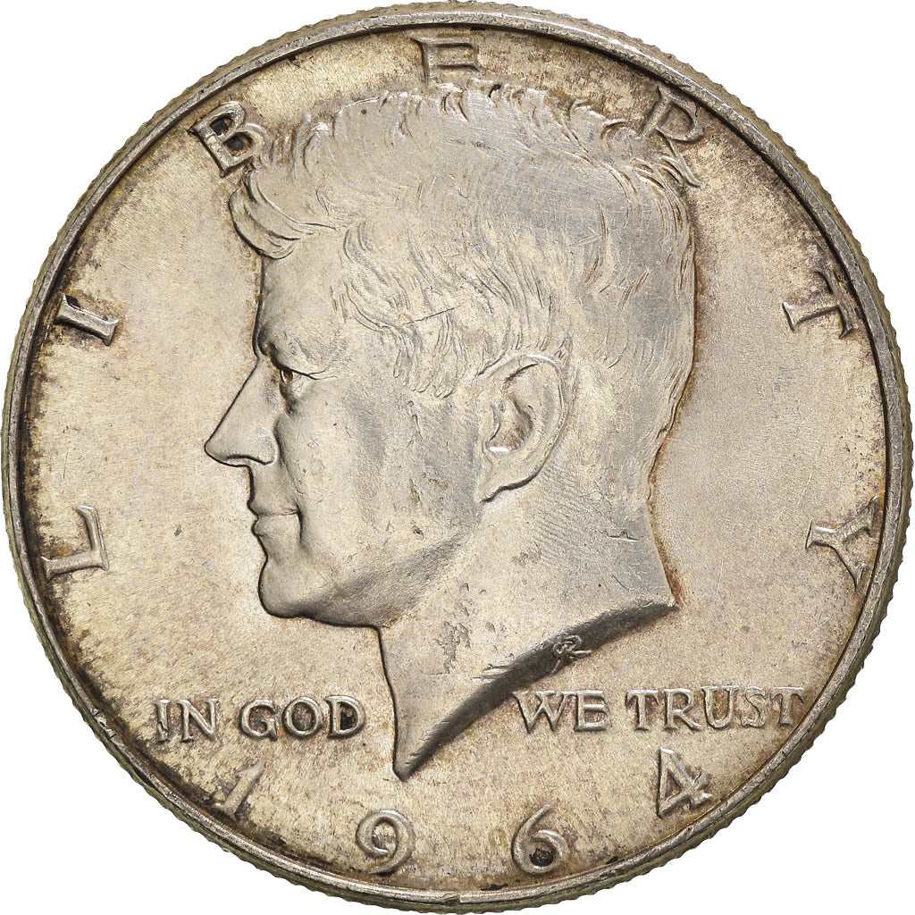 Coin, United States, Kennedy Half Dollar, Half Dollar, 1964, U.S. Mint