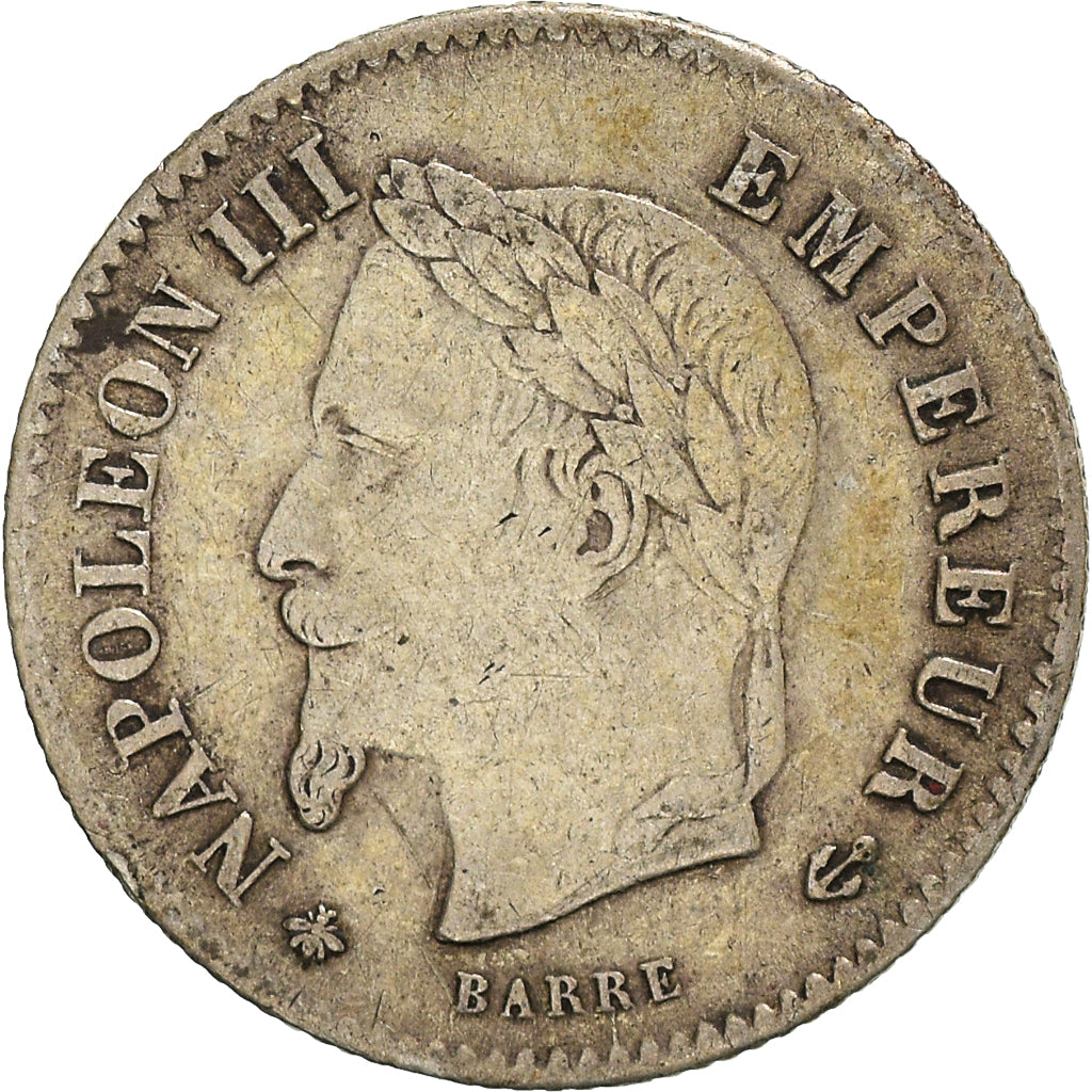Coin, France, Napoleon III, 20 Centimes, 1867, Paris, EF(40-45), Silver