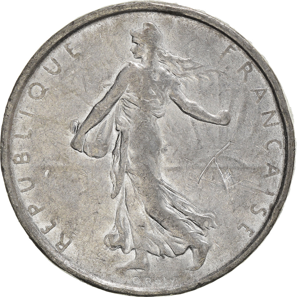 Moneta, Francia, Semeuse, 5 Francs, 1963, Contemporary forgery, BB, Silvery