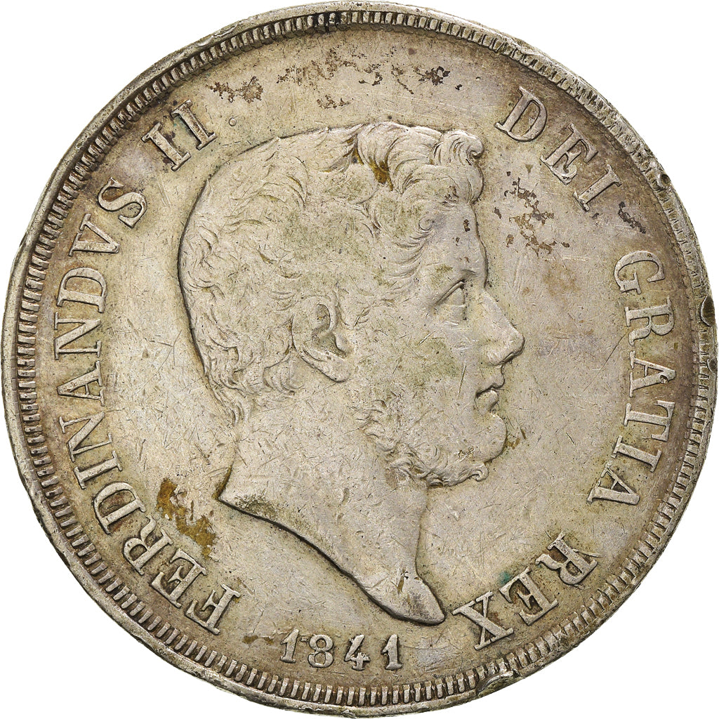 Monnaie, États italiens, NAPLES, Ferdinando II, 120 Grana, 1841, TB+, Argent