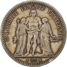 Moneta, Francia, Hercule, 5 Francs, 1849, Paris, MB, Argento, KM:756.1