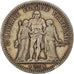 Moneta, Francia, Hercule, 5 Francs, 1849, Paris, MB, Argento, KM:756.1