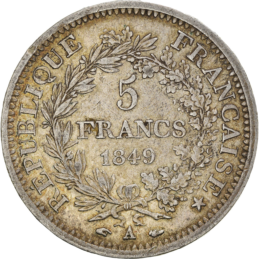 Coin, France, Hercule, 5 Francs, 1849, Paris, VF(30-35), Silver, KM:756.1