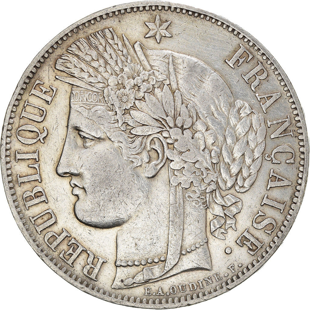 Coin, France, Cérès, 5 Francs, 1850, Paris, EF(40-45), Silver, KM:761.1