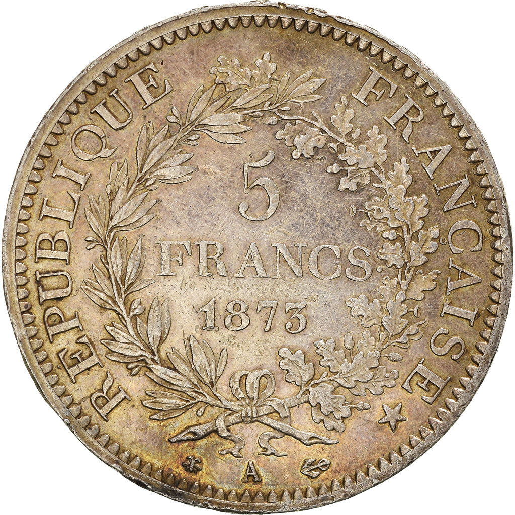 Coin, France, Hercule, 5 Francs, 1873, Paris, EF(40-45), Silver, KM:820.1