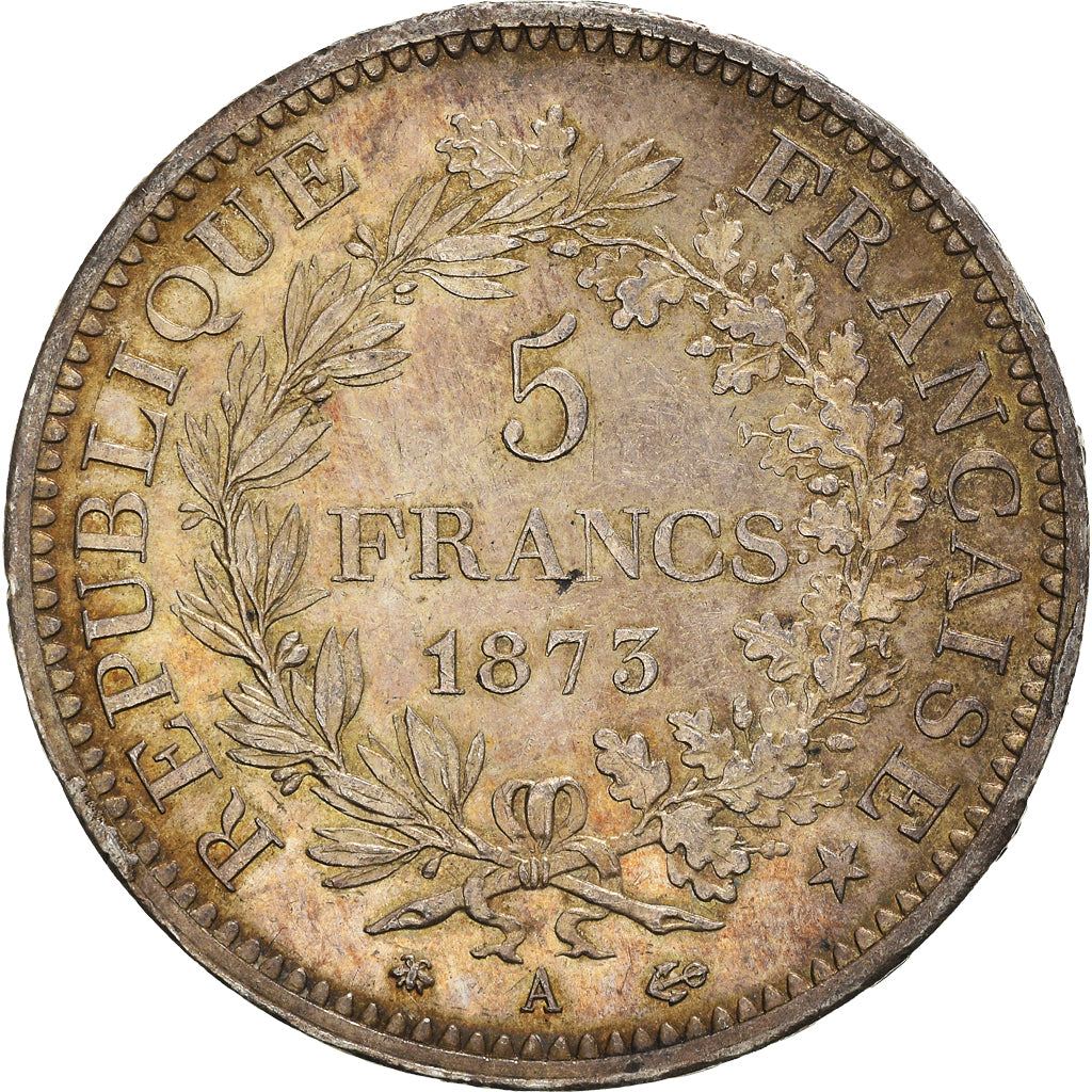 Coin, France, Hercule, 5 Francs, 1873, Paris, AU(50-53), Silver, KM:820.1