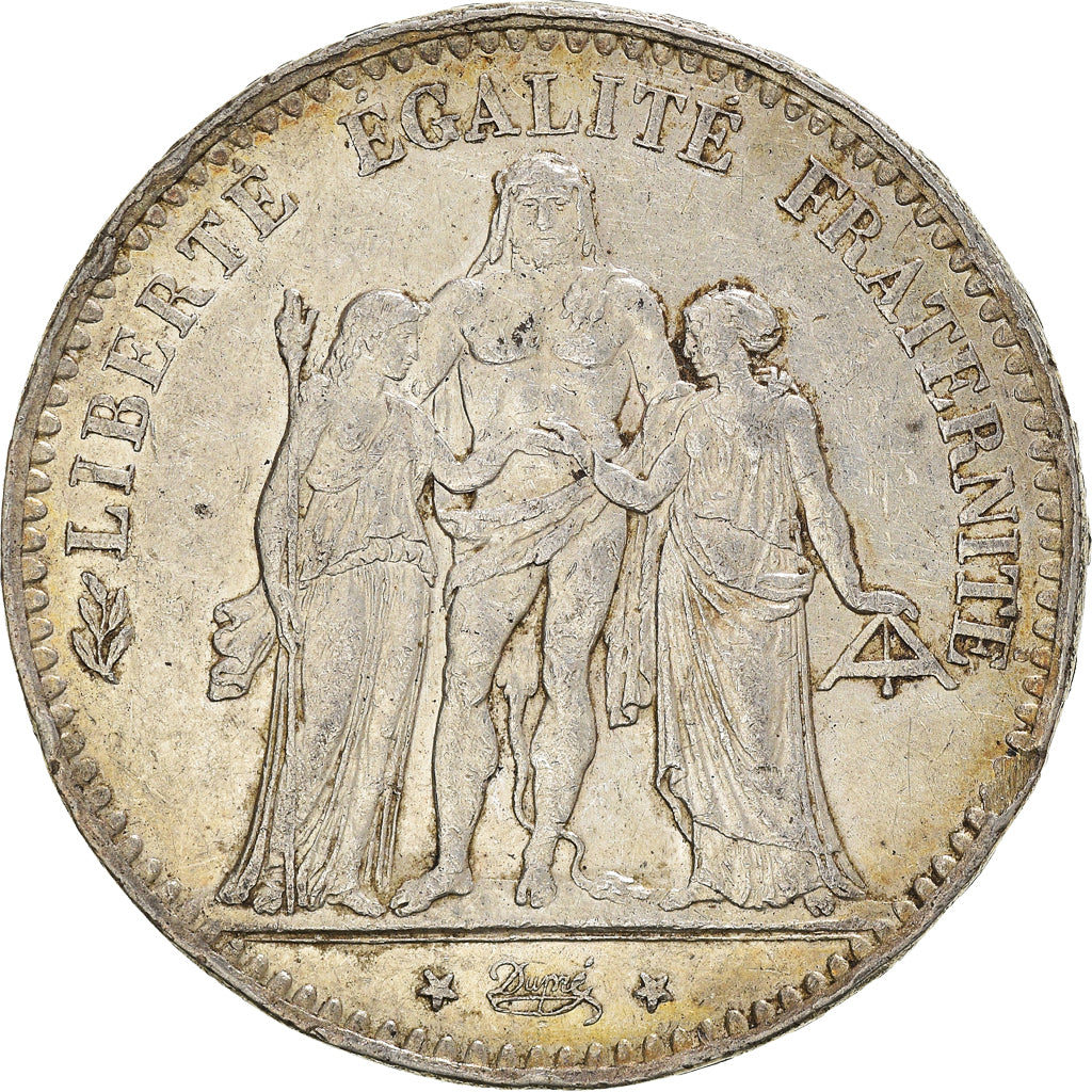 Coin, France, Hercule, 5 Francs, 1876, Paris, VF(30-35), Silver, KM:820.1