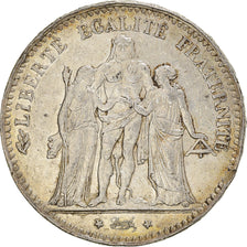 Coin, France, Hercule, 5 Francs, 1876, Paris, VF(30-35), Silver, KM:820.1