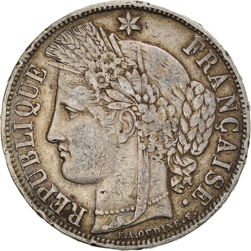 Coin, France, Cérès, 5 Francs, 1870, Paris, Cérès avec légende, EF(40-45)
