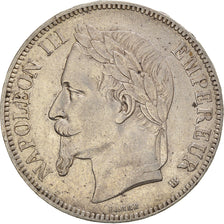Coin, France, Napoléon III, 5 Francs, 1867, Strasbourg, EF(40-45), Silver