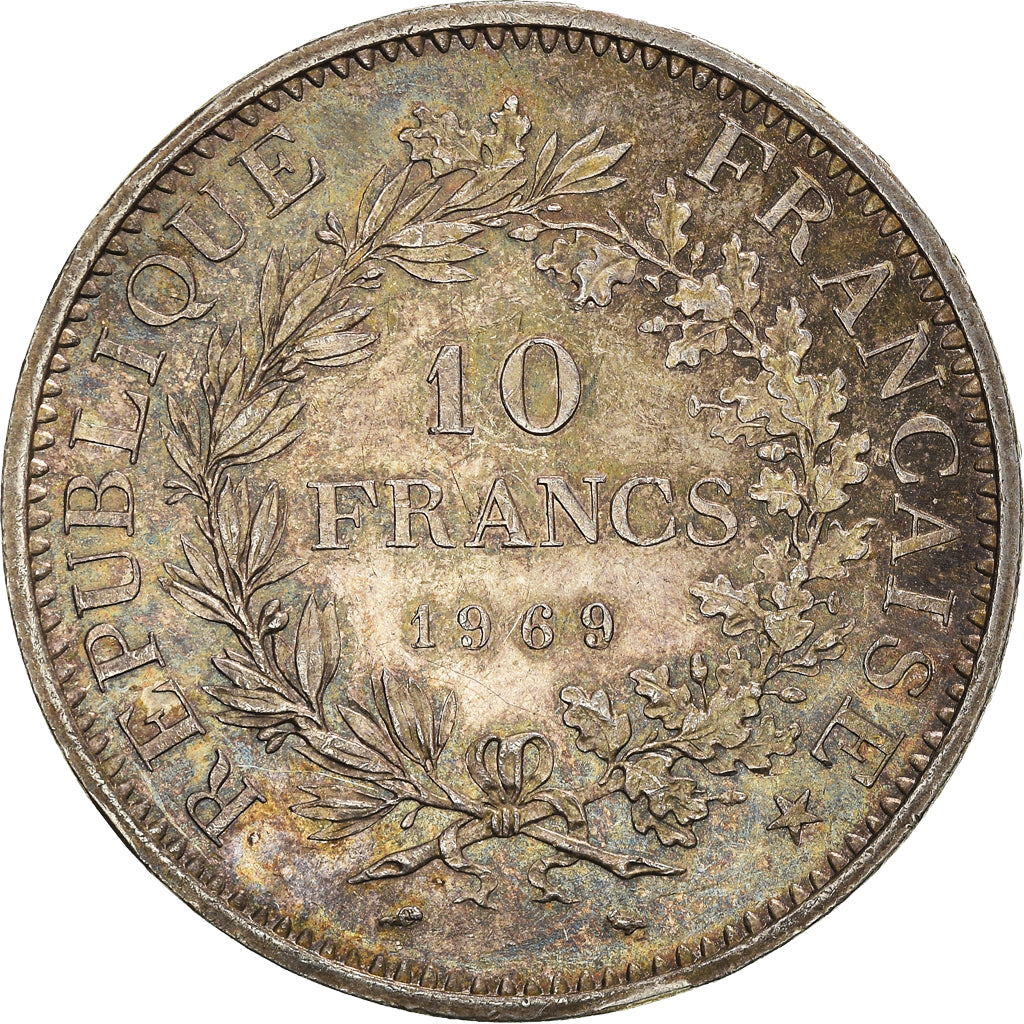 Moneda, Francia, Hercule, 10 Francs, 1969, Paris, EBC, Plata, KM:932