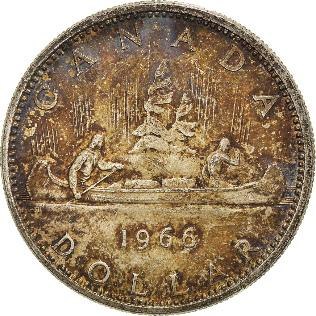 Coin, Canada, Elizabeth II, Dollar, 1966, Royal Canadian Mint, Ottawa