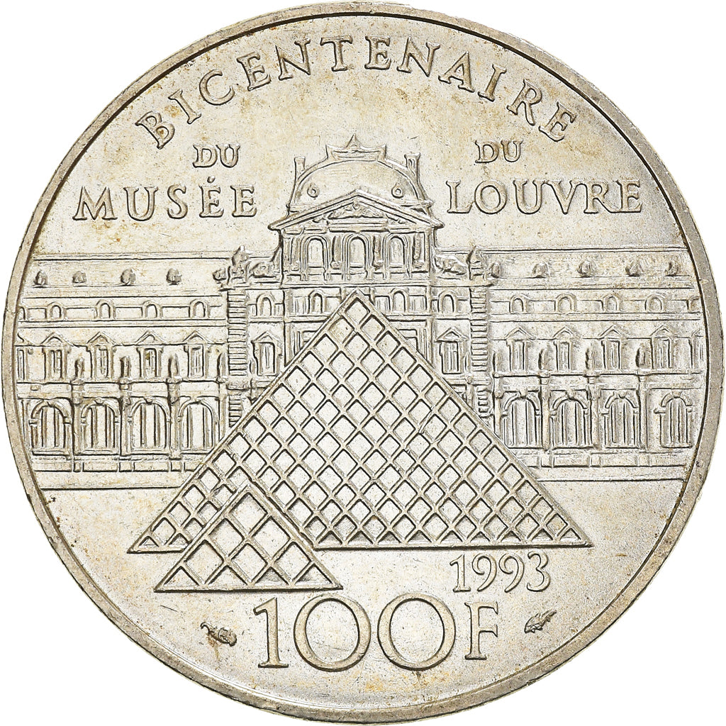 Moneda, Francia, Liberté guidant le peuple, 100 Francs, 1993, MBC+, Plata