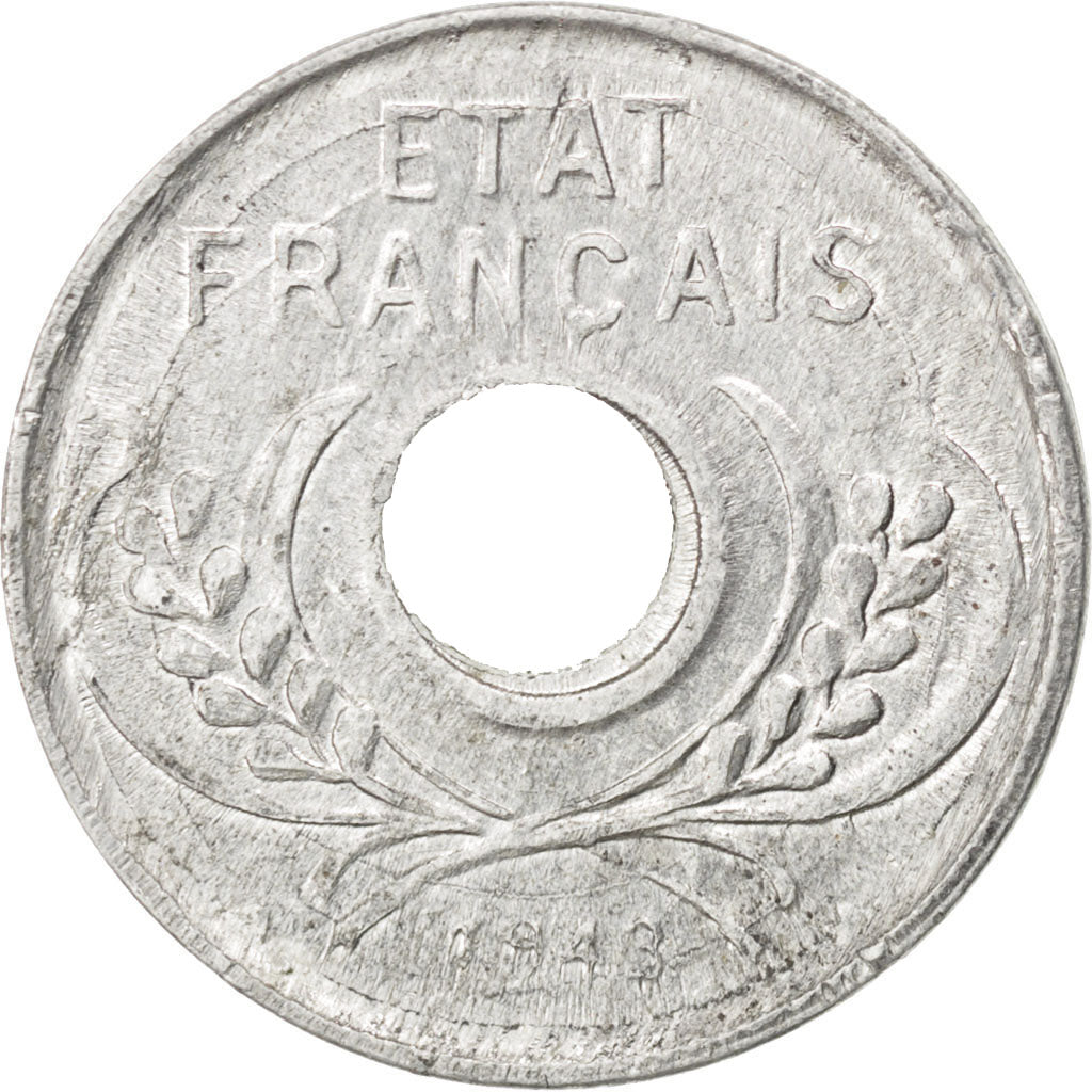 Coin, French Indochina, 5 Cents, 1943, Paris, AU(55-58), Aluminum, KM:27