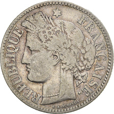 Münze, Frankreich, Cérès, 2 Francs, 1871, Bordeaux, S, Silber, KM:816.2