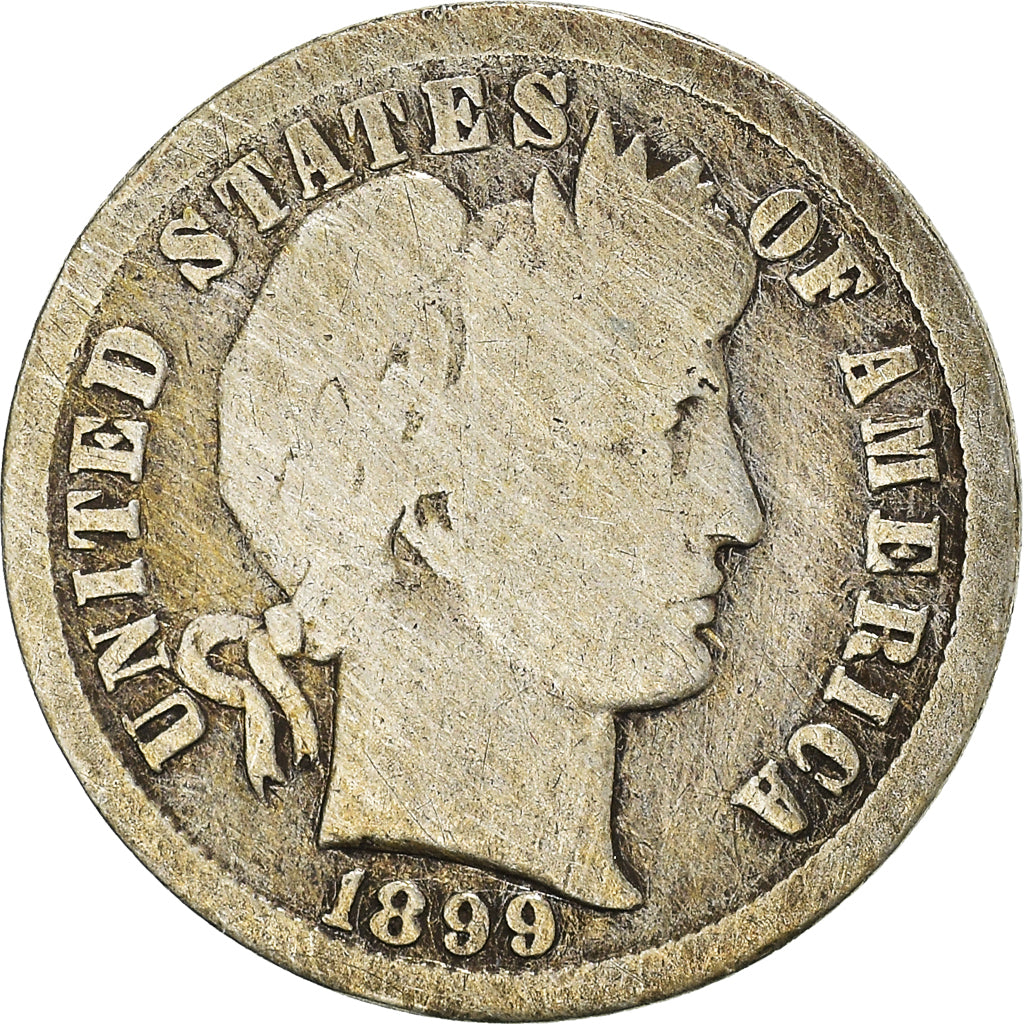 Coin, United States, Barber Dime, Dime, 1899, U.S. Mint, New Orleans, VF(20-25)