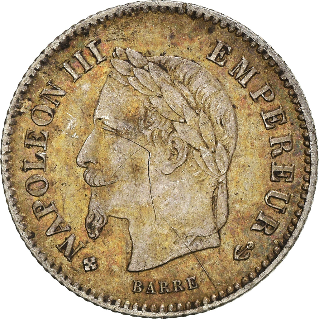 Monnaie, France, Napoleon III, 20 Centimes, 1867, Strasbourg, TTB+, Argent