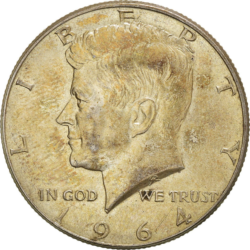Coin, United States, Kennedy Half Dollar, Half Dollar, 1964, U.S. Mint