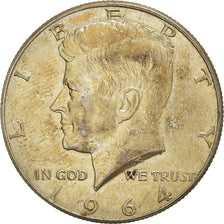 Coin, United States, Kennedy Half Dollar, Half Dollar, 1964, U.S. Mint