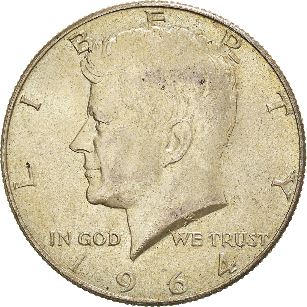 Coin, United States, Kennedy Half Dollar, Half Dollar, 1964, U.S. Mint