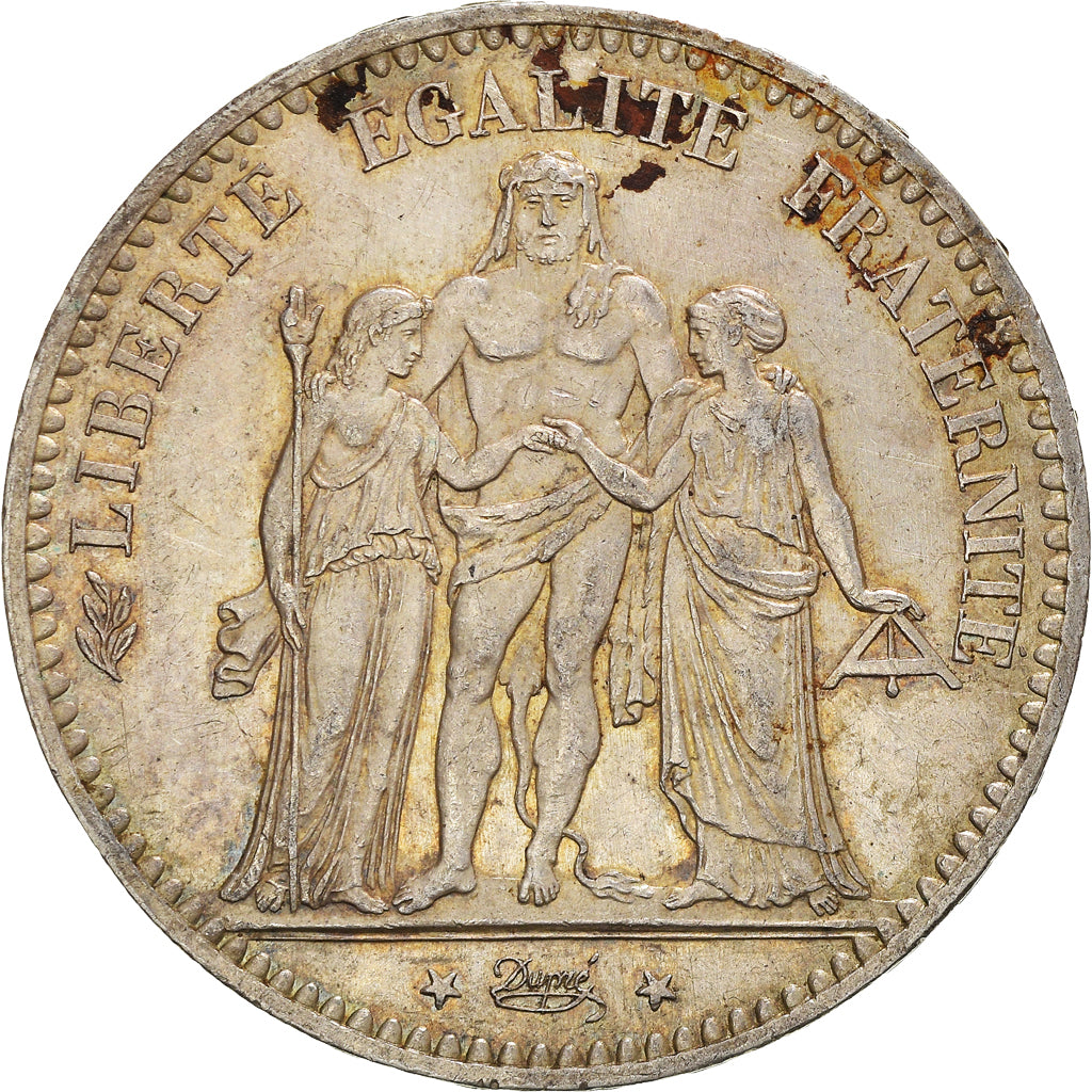 Coin, France, Hercule, 5 Francs, 1876, Paris, AU(50-53), Silver, KM:820.1