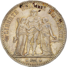 Coin, France, Hercule, 5 Francs, 1876, Paris, AU(50-53), Silver, KM:820.1