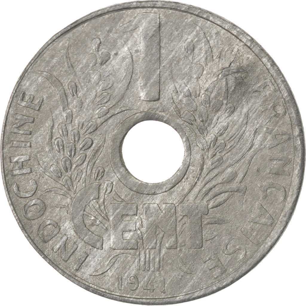 Moneda, Indochina francesa, Cent, 1941, MBC, Cinc, KM:24.3, Lecompte:109