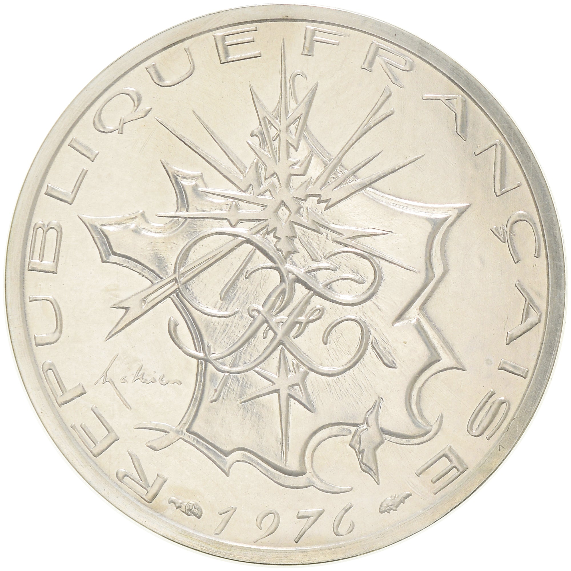 Coin, France, Mathieu, 10 Francs, 1976, Piéfort, MS(65-70), Silver, KM:P561