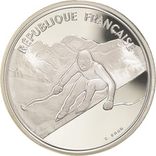 Coin, France, Alpine skiing, 100 Francs, 1989, Albertville 92, MS(65-70)