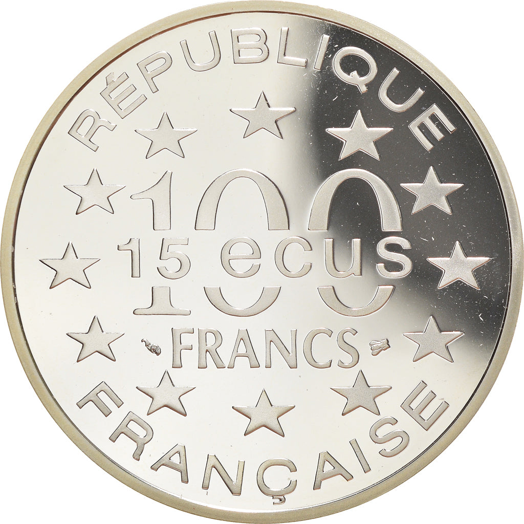 Coin, France, 100 Francs-15 Ecus, 1994, Paris, Big Ben, MS(65-70), Silver